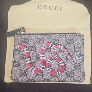 Gucci GG Supreme Snake Pouch